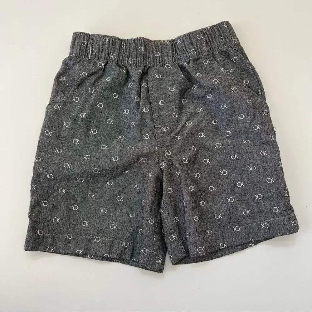 Calvin Klein heather gray CK logo shorts